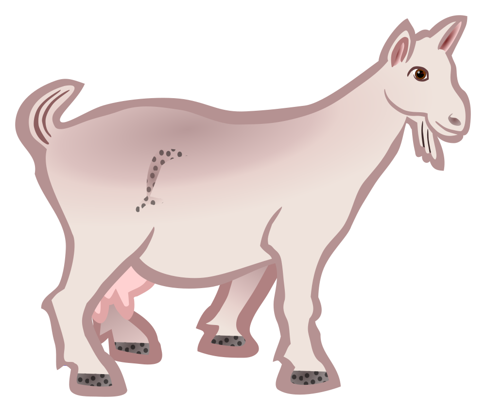 OnlineLabels Clip Art - goat - coloured